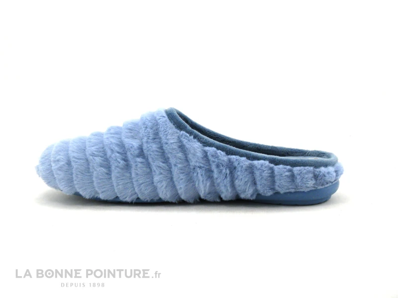 Ouf Tempo TELNET Ciel - Pantoufle Peluche Bleue - Femme 4 Ouf Tempo TELNET Ciel - Pantoufle Peluche Bleue - Femme – Image 2