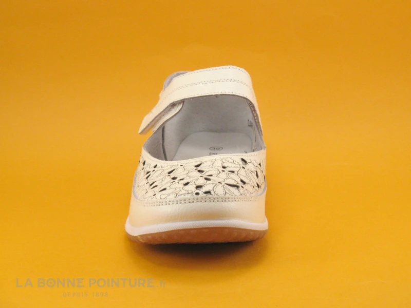 Enza Nucci LS4615 Blanc - Fleurs - Ballerine A Velcro Femme 4 Enza Nucci LS4615 Blanc - Fleurs - Ballerine A Velcro Femme – Image 2