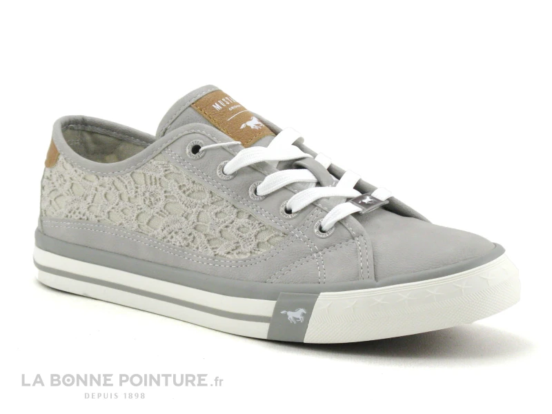 Mustang 1146-317-22 Hellgrau - Basket Grise Avec Dentelle 3 Mustang 1146-317-22 Hellgrau - Basket Grise Avec Dentelle