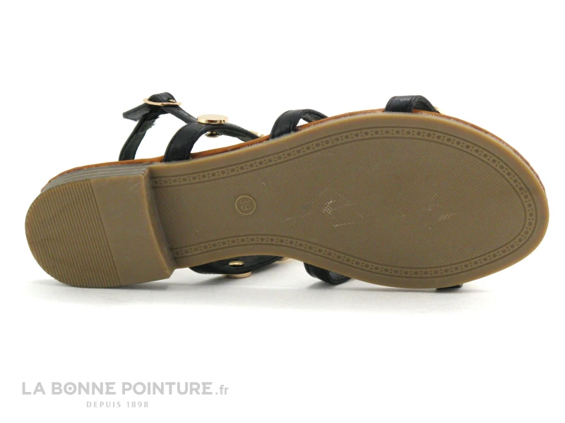 Dees Shoes MANGORA Noir - Perles Metal - Sandale Plate Femme 6 Dees Shoes MANGORA Noir - Perles Metal - Sandale Plate Femme – Image 4