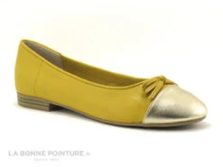 Jana 8-22150-26 Jaune Safran - Bout Dore - Ballerine Femme