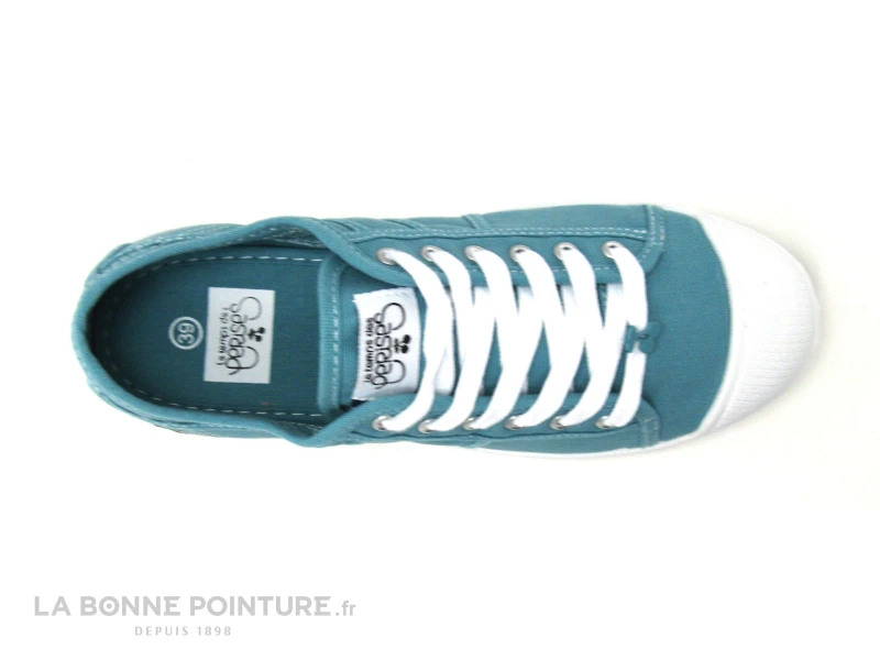 Le Temps Des Cerises Basic 02 Vert - Basket Toile Femme 8 Le Temps Des Cerises Basic 02 Vert - Basket Toile Femme – Image 6