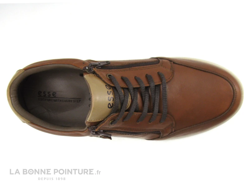 Esse 28715 01 TABA - Chaussure Confort Homme - Marron - Zip Et Lacet 7 Esse 28715 01 TABA - Chaussure Confort Homme - Marron - Zip Et Lacet – Image 5