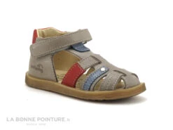 Bellamy DONJON Taupe Bleu Rouge - 275002 - Sandale BEBE GARCON