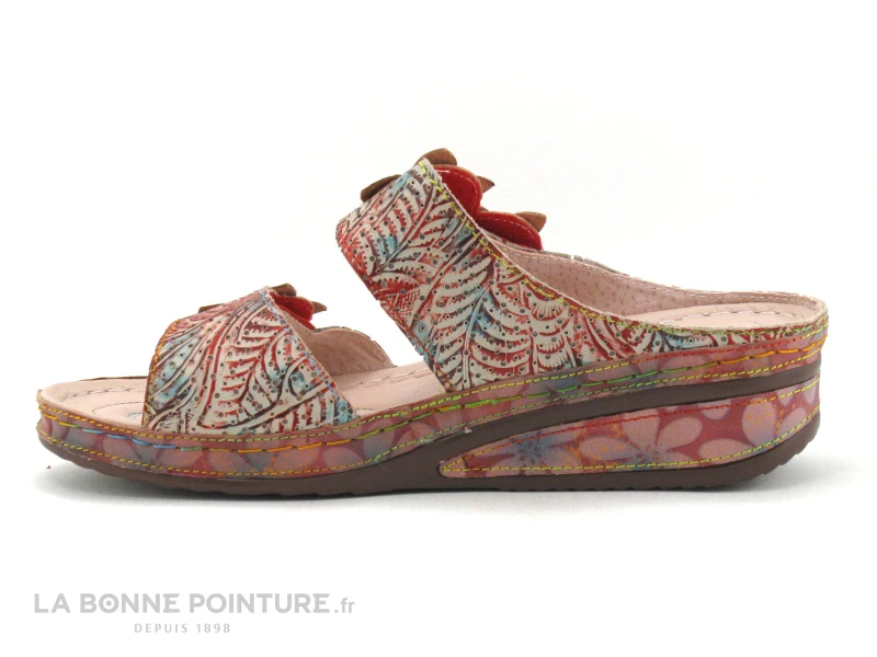 Laura Vita JACDISO 06 Rouge - Brides Avec Fleurs - Mule Femme 5 Laura Vita JACDISO 06 Rouge - Brides Avec Fleurs - Mule Femme – Image 3