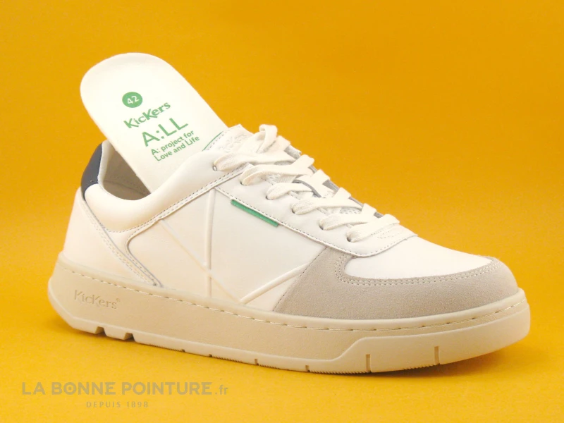 Kickers KICK ALLOW Blanc Marine - 894780-70-32 - Basket Homme 7 Kickers KICK ALLOW Blanc Marine - 894780-70-32 - Basket Homme – Image 5