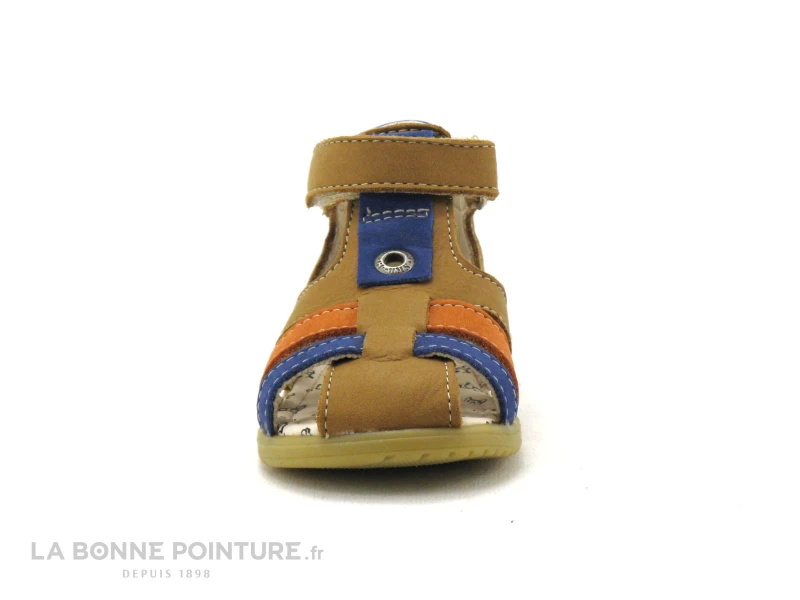 Bopy RADJA Caramel - Bleu - Orange - Sandale BEBE GARCON 4 Bopy RADJA Caramel - Bleu - Orange - Sandale BEBE GARCON – Image 2