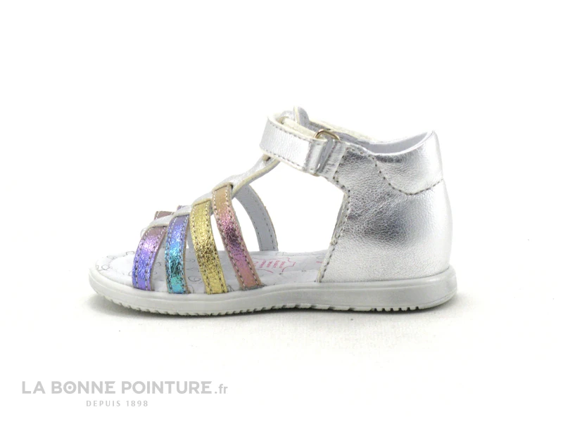 Bopy RAPSOU Argent - Multicolore - Sandale Fille Premiers Pas 5 Bopy RAPSOU Argent - Multicolore - Sandale Fille Premiers Pas – Image 3
