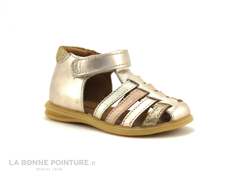 Bellamy PAILLETTE Cuivre - Sandale Fille Bout Ferme 7 Bellamy PAILLETTE Cuivre - Sandale Fille Bout Ferme – Image 5