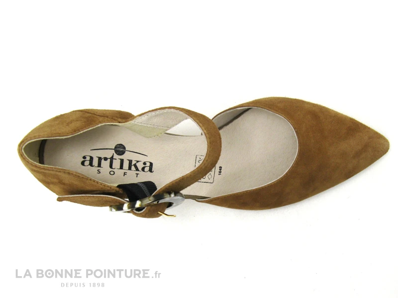 Artika YNATA Vel Daim - Escarpin Jaune Ocre - Talon Haut - Bout Pointu 8 Artika YNATA Vel Daim - Escarpin Jaune Ocre - Talon Haut - Bout Pointu – Image 6