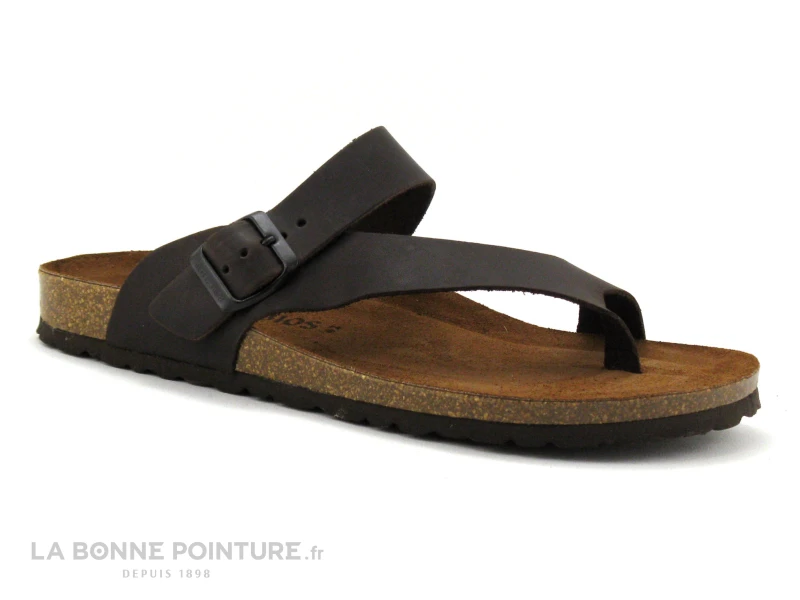 Inter Bios 9511 Moka - Tong Homme Cuir Marron - Reglable 6 Inter Bios 9511 Moka - Tong Homme Cuir Marron - Reglable – Image 4