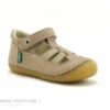 Kickers SUSHY Beige - Sandale Bebe Bout Ferme