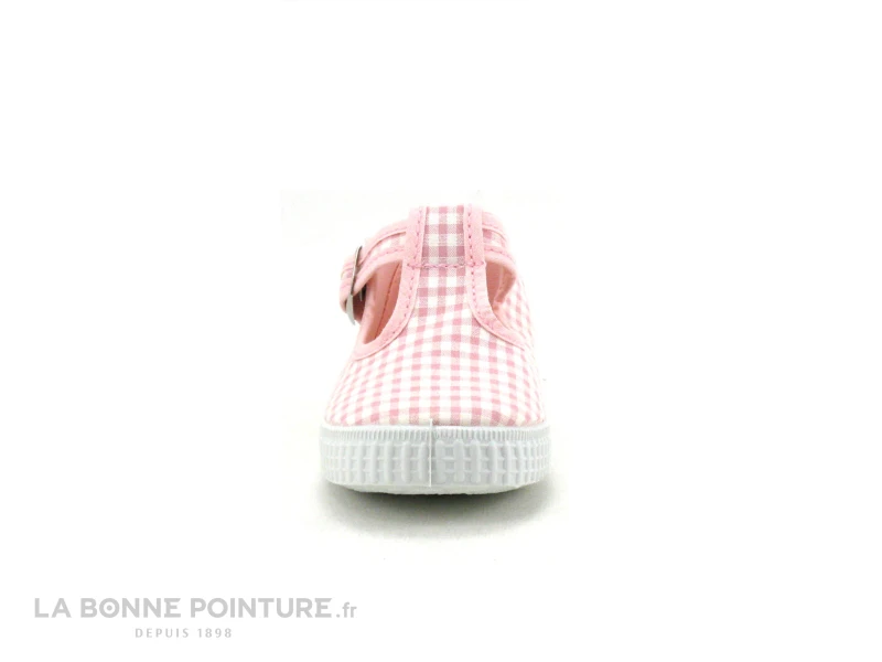 Cienta 5105203 - Vichy Rose Et Blanc - Chaussure Fille En Toile 4 Cienta 5105203 - Vichy Rose Et Blanc - Chaussure Fille En Toile – Image 2