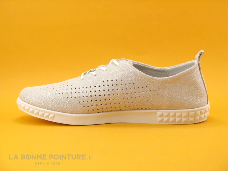 Morans WITOU Argent - Chaussure A Lacet Femme Perforee 5 Morans WITOU Argent - Chaussure A Lacet Femme Perforee – Image 3