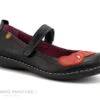 Jungla 6790 Noir - Coeurs Rouges - Ballerine Velcro