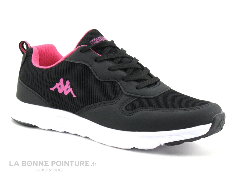 Kappa LOGO DELVIS Kid Black Fuchsia - Basket Sport Fille 3 Kappa LOGO DELVIS Kid Black Fuchsia - Basket Sport Fille
