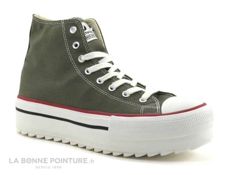 Victoria 1061121 Kaki - Basket Montante Plateforme 3 Victoria 1061121 Kaki - Basket Montante Plateforme