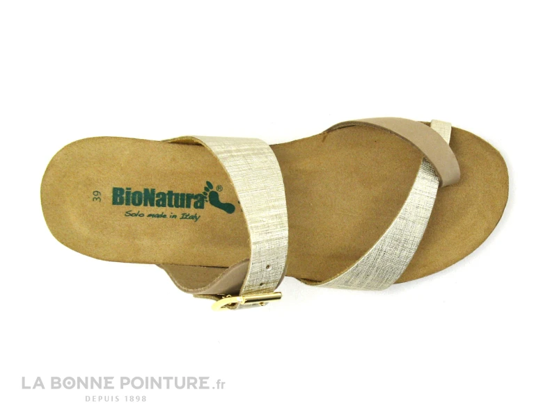 BioNatura 28A729-I MFILPLA - Mule Beige Et Or Avec Entre-doigt 8 BioNatura 28A729-I MFILPLA - Mule Beige Et Or Avec Entre-doigt – Image 6