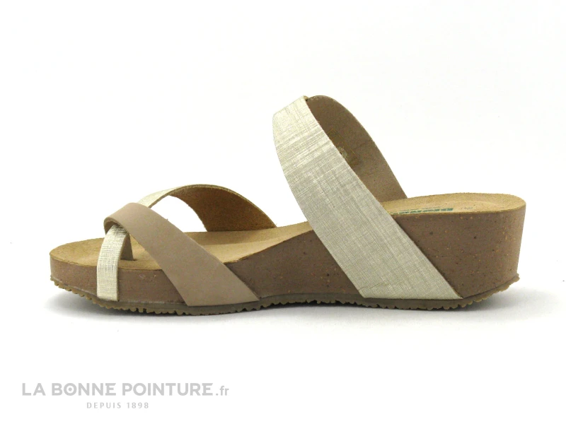 BioNatura 28A729-I MFILPLA - Mule Beige Et Or Avec Entre-doigt 5 BioNatura 28A729-I MFILPLA - Mule Beige Et Or Avec Entre-doigt – Image 3