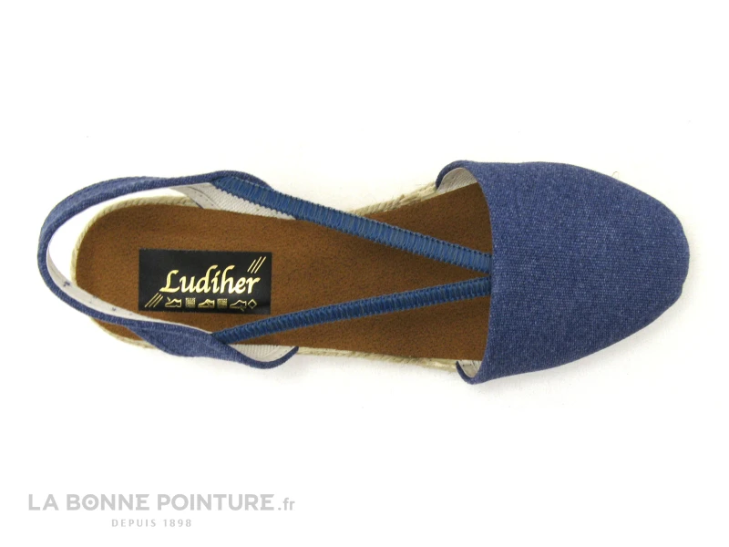 Ludiher 365 Marino - Espadrille Talon Compense - Toile Bleue 6 Ludiher 365 Marino - Espadrille Talon Compense - Toile Bleue – Image 4