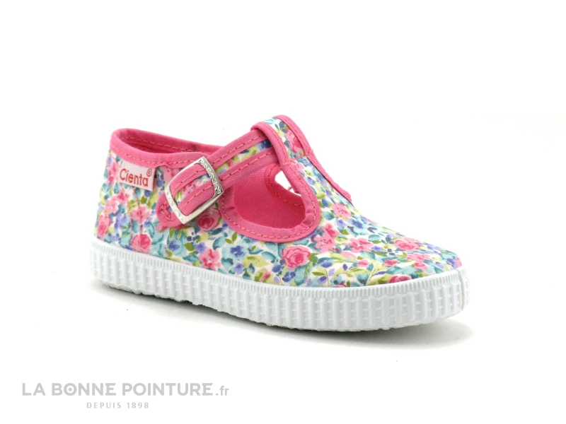 Cienta 51043 Fleuri Rose - Chaussure Toile Bebe Fille 6 Cienta 51043 Fleuri Rose - Chaussure Toile Bebe Fille – Image 4