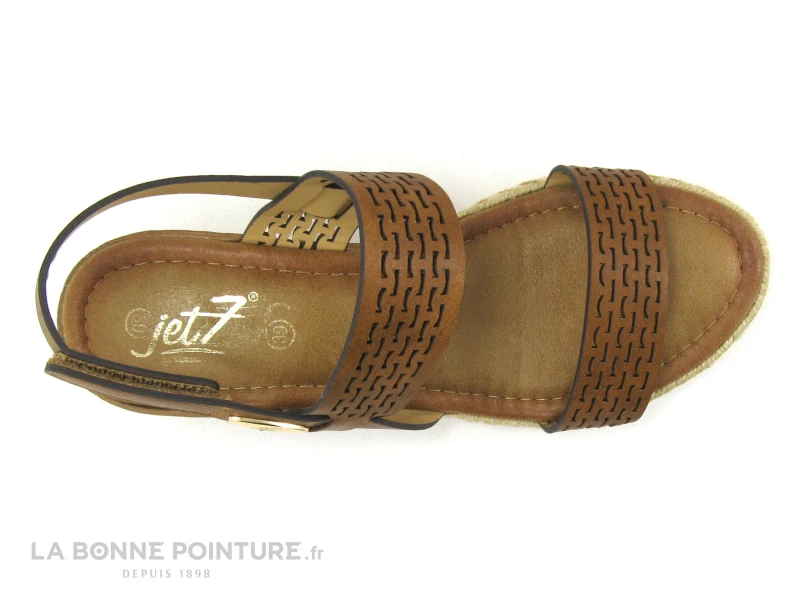 Jet 7 MOLLETE Camel - Sandale Marron - Talon Compense 5 Jet 7 MOLLETE Camel - Sandale Marron - Talon Compense – Image 3